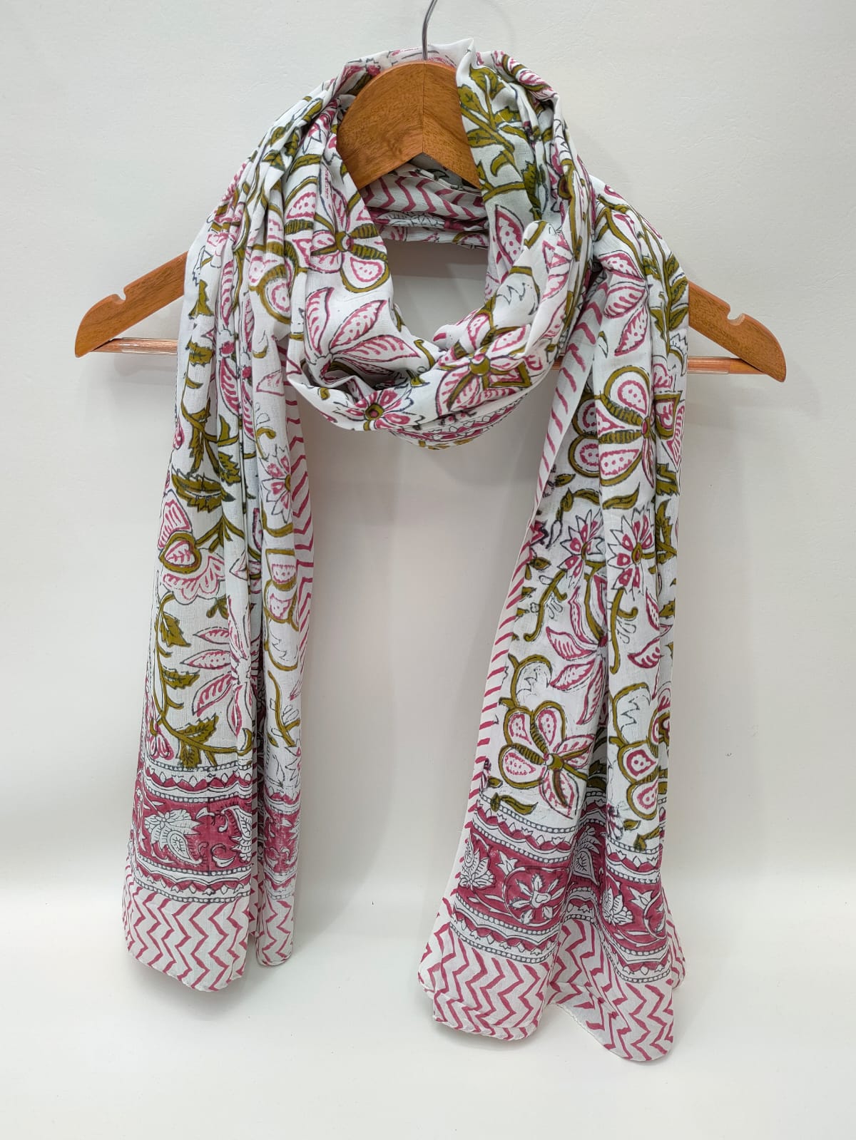 Cotton Dupattas Hand Block Print