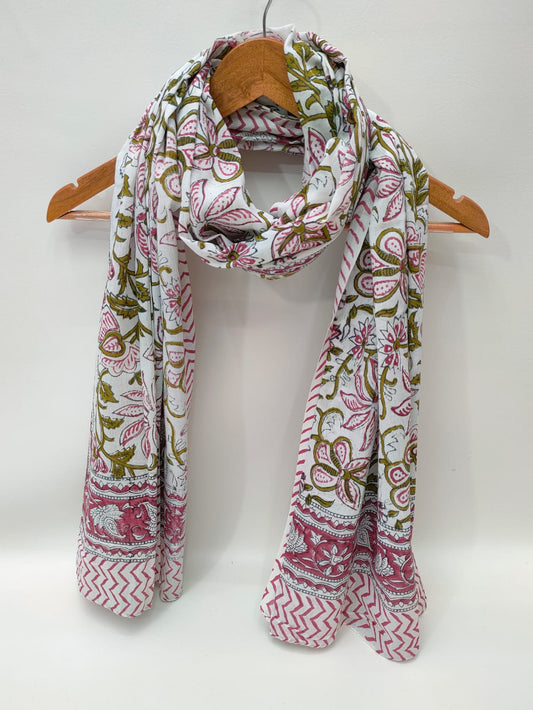 Cotton Dupattas Hand Block Print