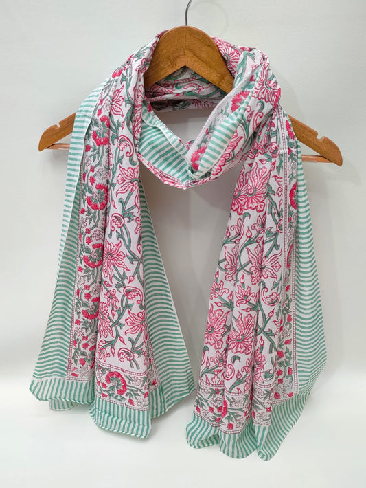 Cotton Dupattas Hand Block Print