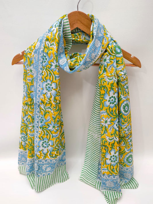 Cotton Dupattas Hand Block Print
