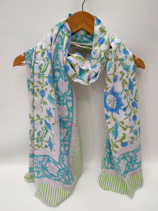 Cotton Dupattas Hand Block Print