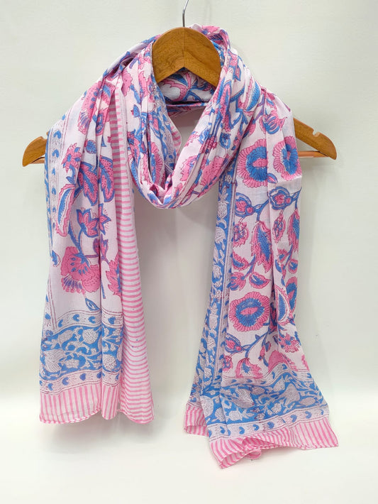 Cotton Dupattas Hand Block Print
