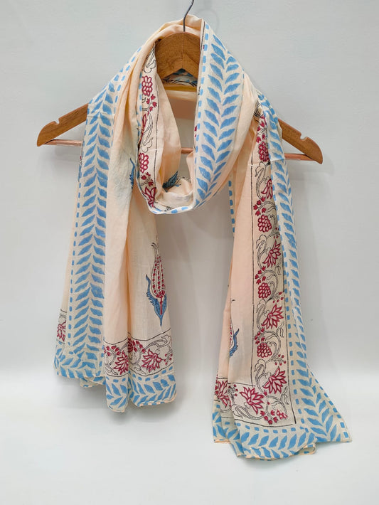 Cotton Dupattas Hand Block Print