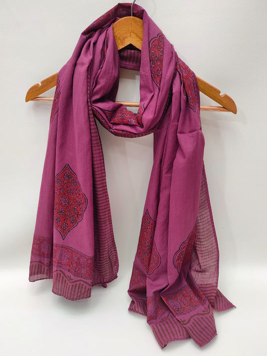 Cotton Dupattas Hand Block Print