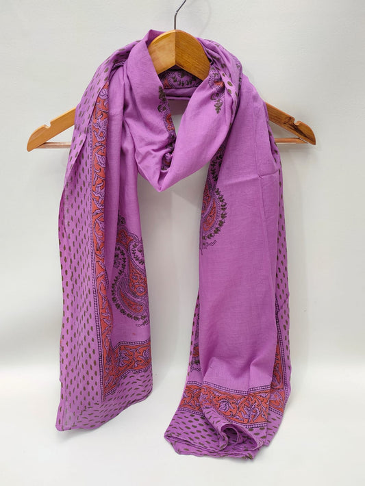 Cotton Dupattas Hand Block Print