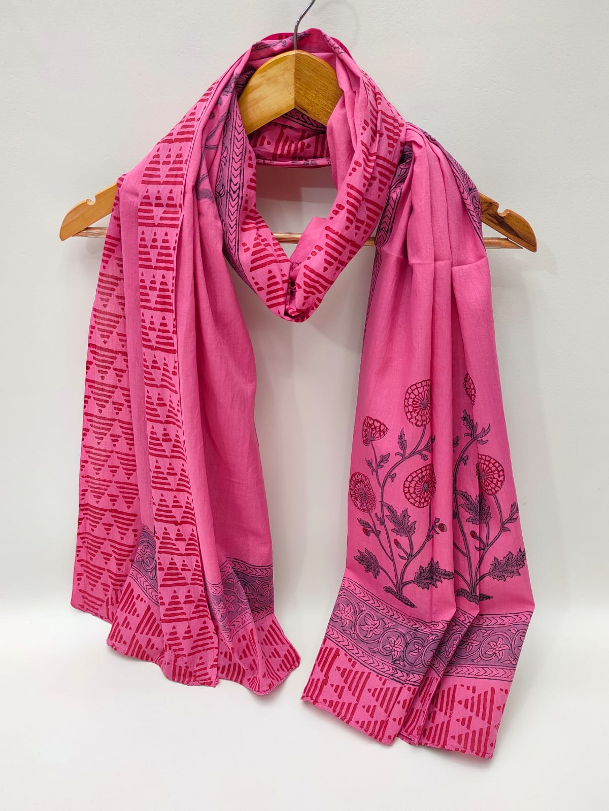 Cotton Dupattas Hand Block Print