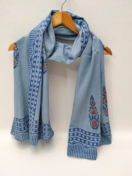 Cotton Dupattas Hand Block Print