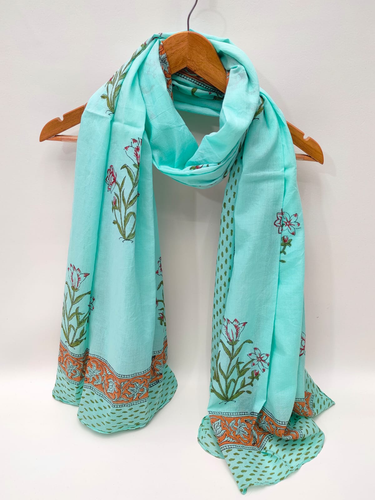 Cotton Dupattas Hand Block Print