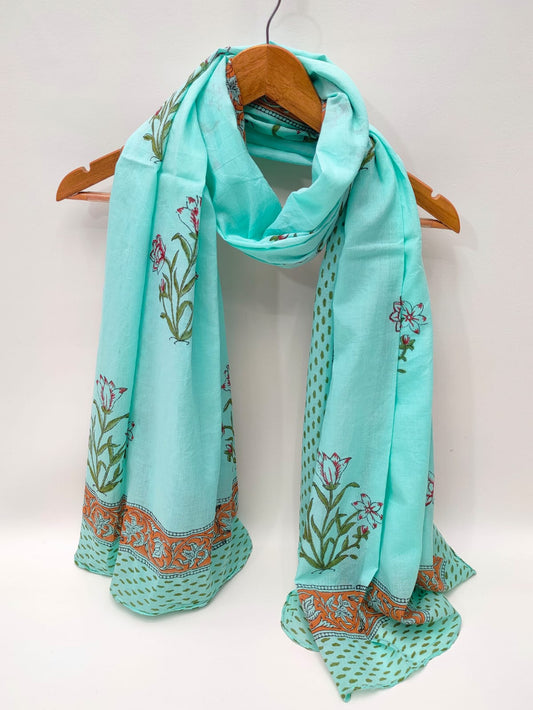 Cotton Dupattas Hand Block Print
