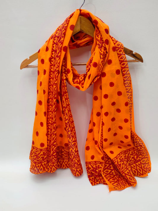 Cotton Dupattas Hand Block Print