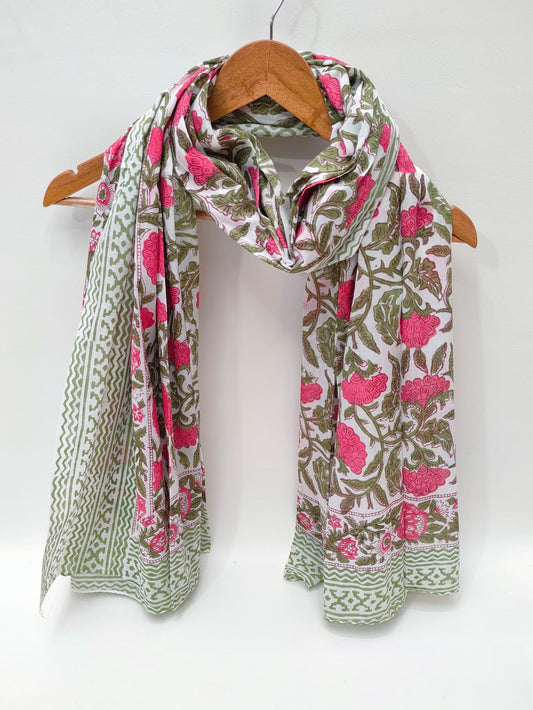 Cotton Dupattas Hand Block Print
