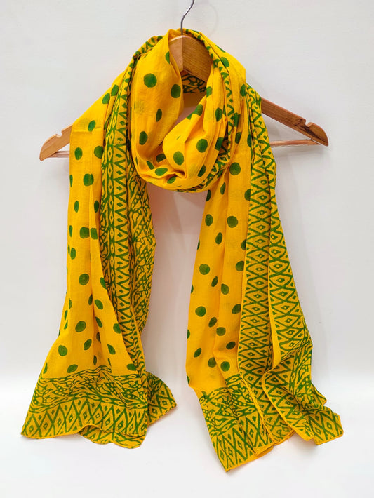 Cotton Dupattas Hand Block Print