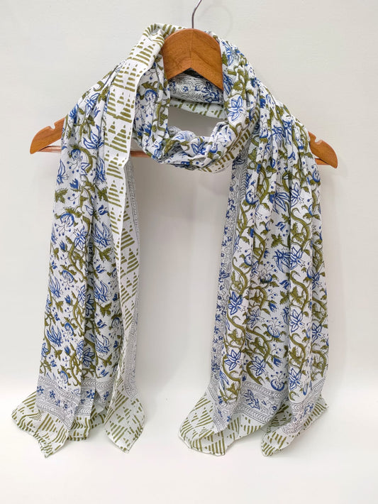Cotton Dupattas Hand Block Print