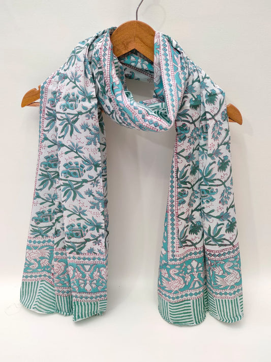 Cotton Dupattas Hand Block Print