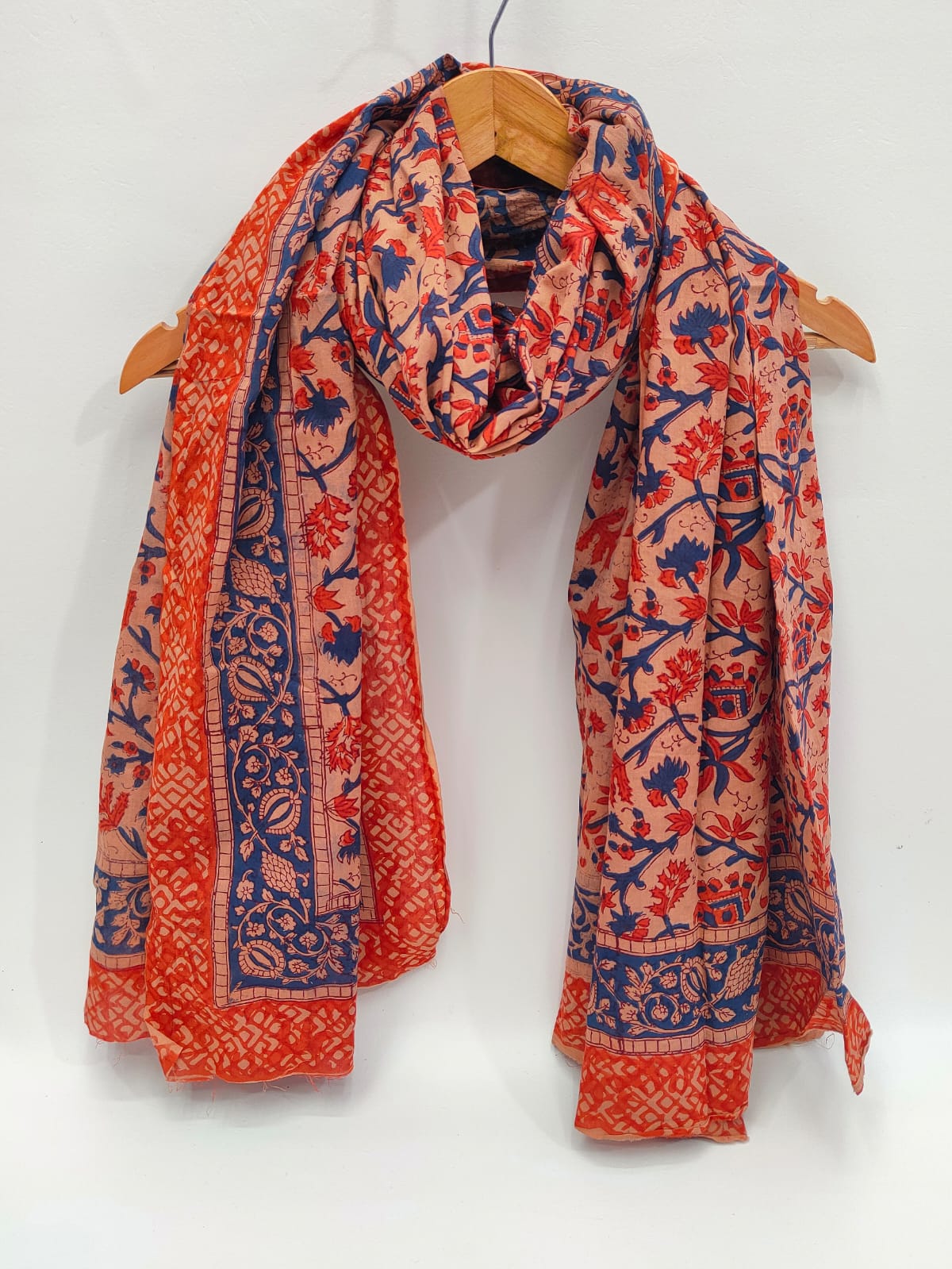 Cotton Stoles Hand block Printed