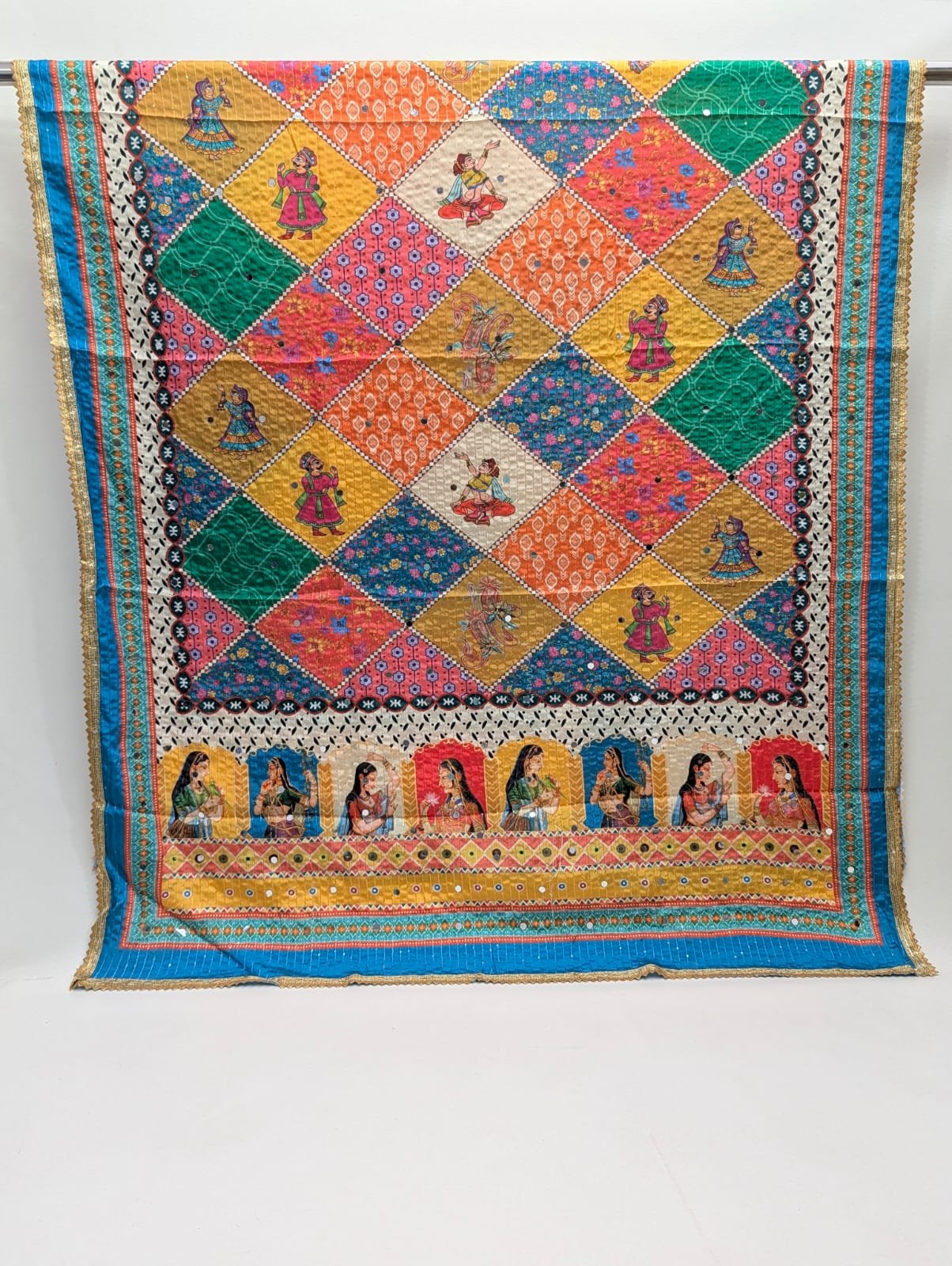 Colorful ethnic motif Chinon dupatta Jaipur