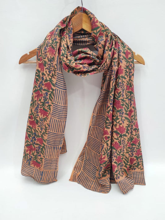 Cotton Stoles 2 meter block Printed