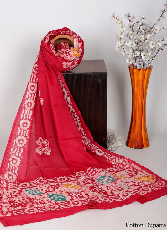 Bagru cotton dupatta