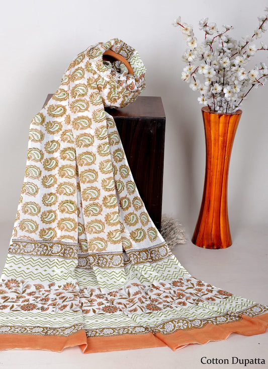 Bagru cotton dupatta
