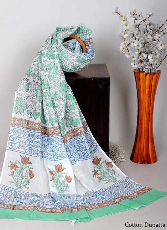 Bagru cotton dupatta