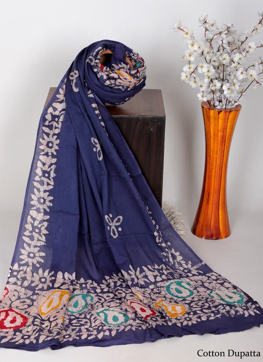 Bagru cotton dupatta