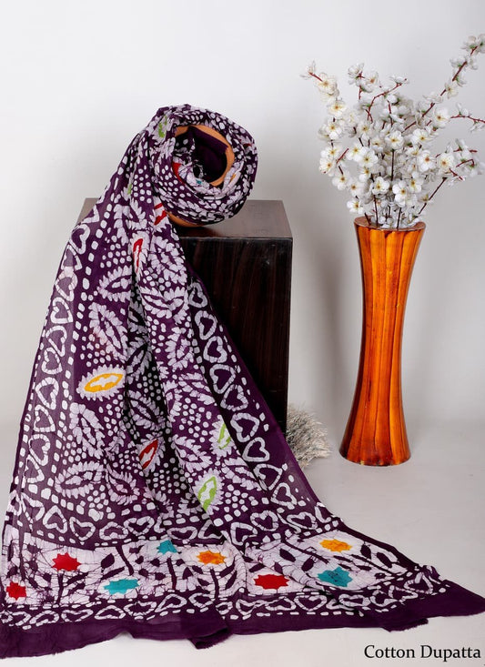 Bagru cotton dupatta