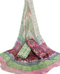 Bagru Hand Block Cotton Salwar Suit Set with Chiffon Dupatta  - TSPSCFGB23