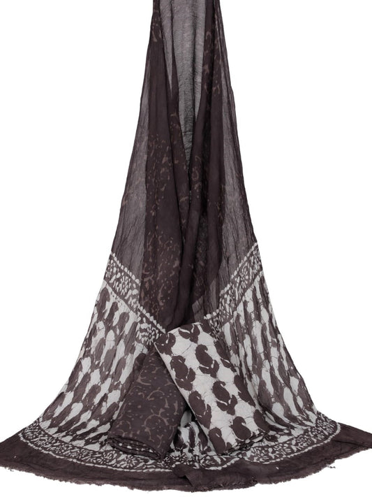 Bagru Hand Block Cotton Salwar Suit Set with Chiffon Dupatta  - TSPSCFGB2