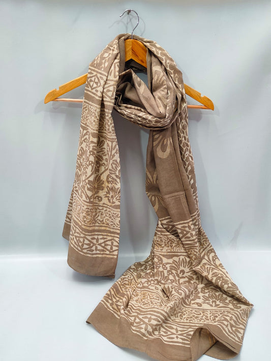 Cotton Dupatta Block Printed