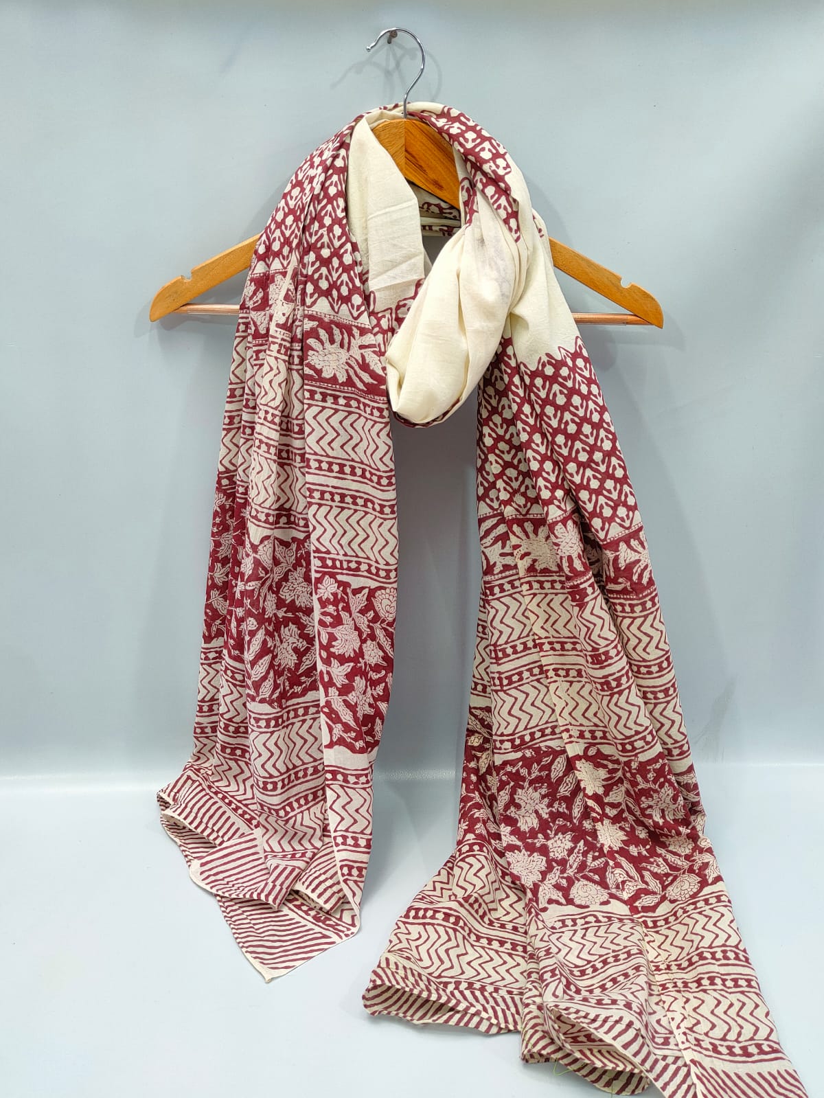 Cotton Dupatta Block Printed