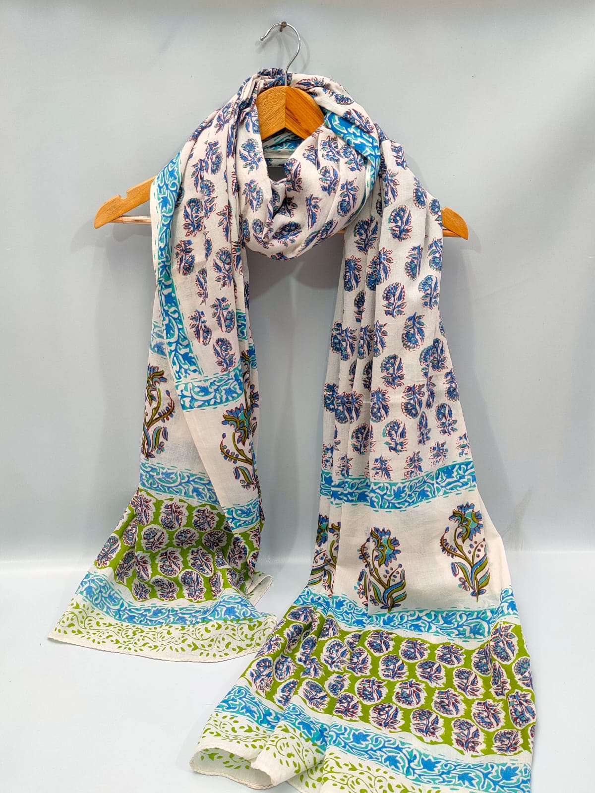 Cotton Dupatta Block Printed