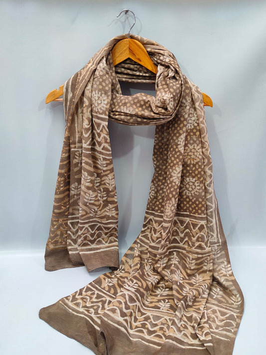 Cotton Dupatta Block Printed