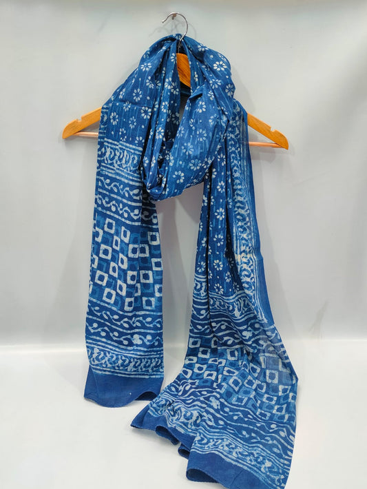 Cotton Dupatta Block Printed