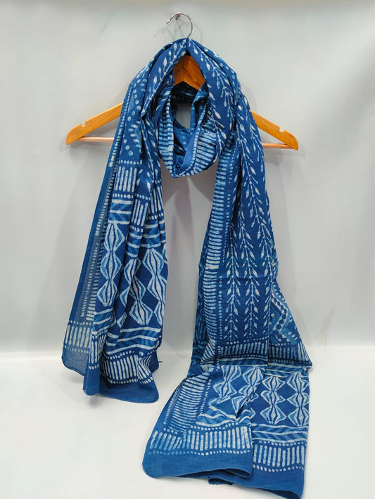 Cotton Dupatta Block Printed