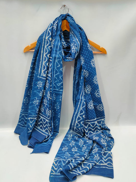 Cotton Dupatta Block Printed