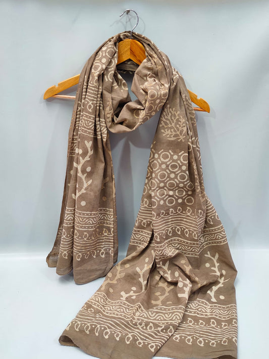 Cotton Dupatta Block Printed