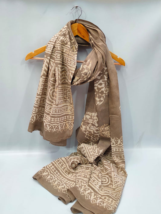 Cotton Dupatta Block Printed