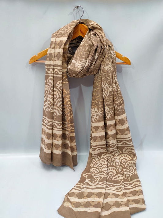 Cotton Dupatta Block Printed