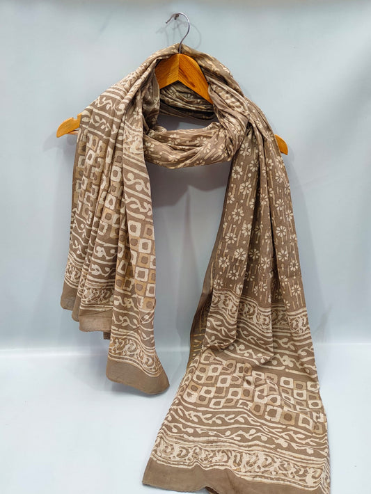 Cotton Dupatta Block Printed