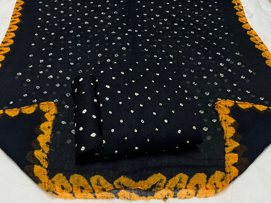 Best quality Bandhani Cotton Suit Set with Cotton Dupatta