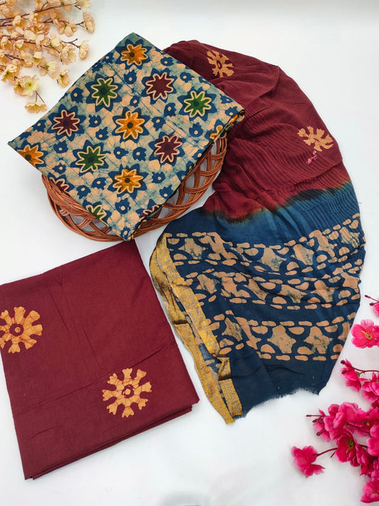 Bandhani Cotton Suit Set
