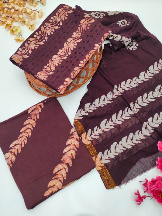 Bandhani Cotton Suit Set