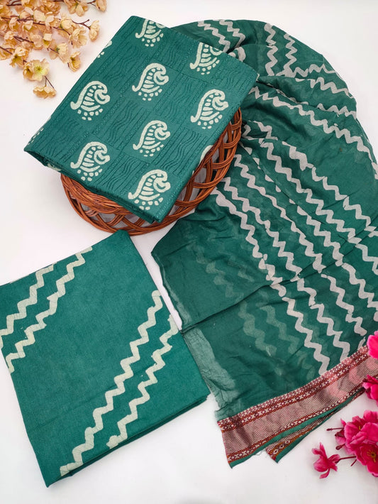 Bandhani Cotton Suit Set