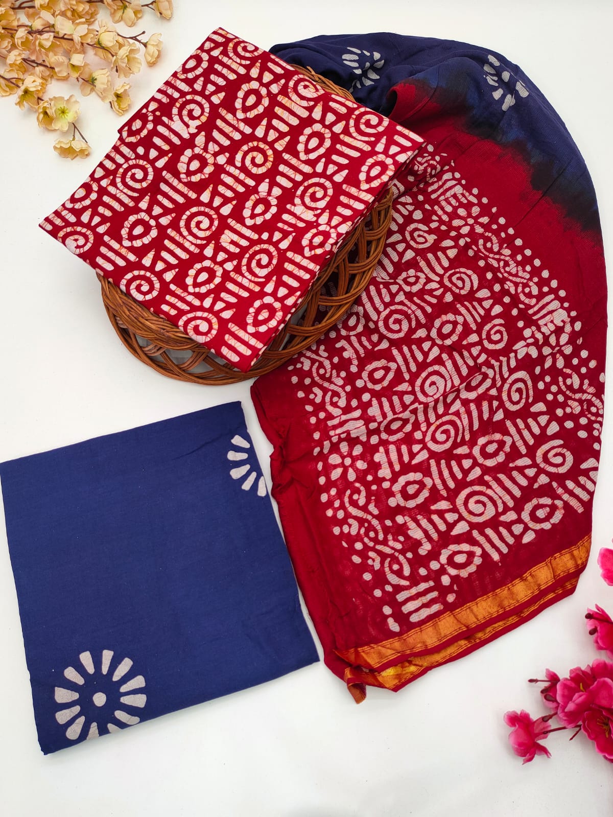 Bandhani Cotton Suit Set