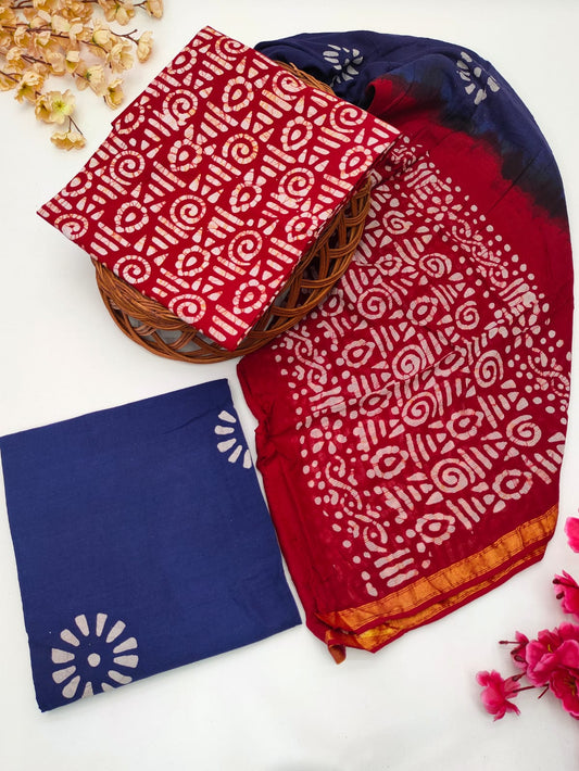 Bandhani Cotton Suit Set