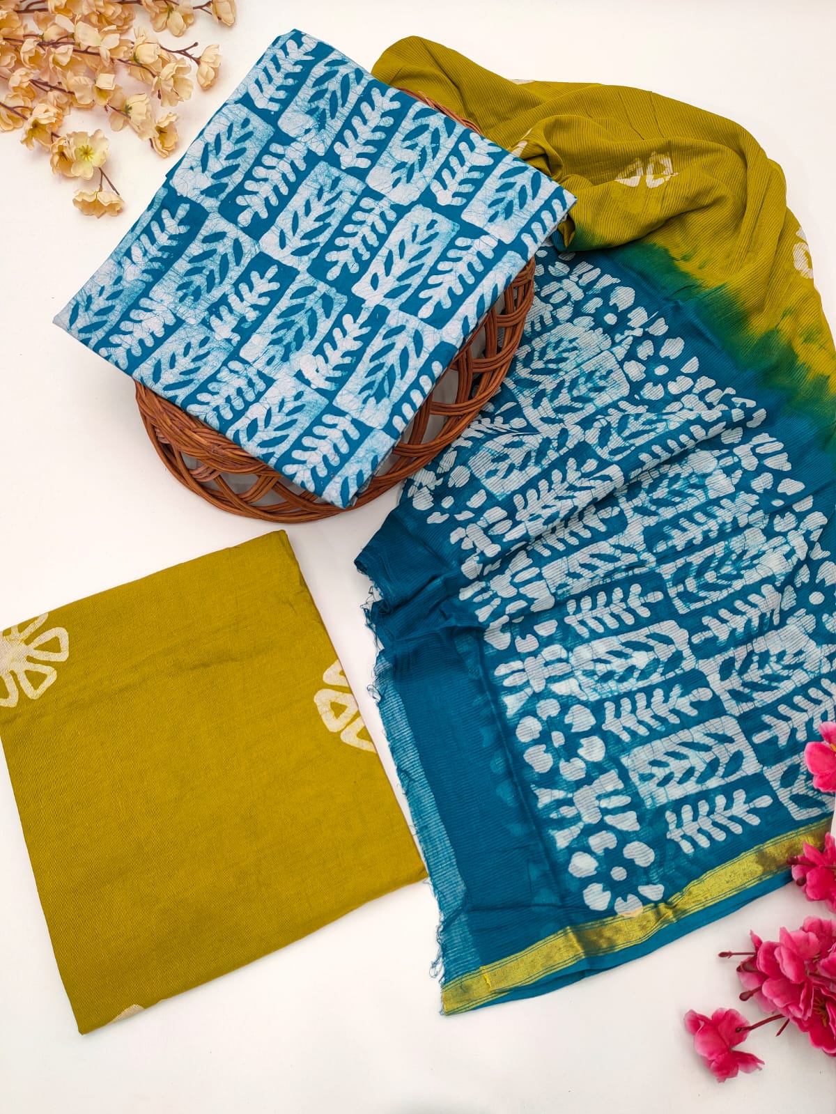 Bandhani Cotton Suit Set