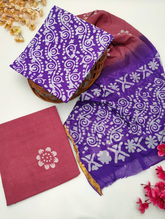 Bandhani Cotton Suit Set