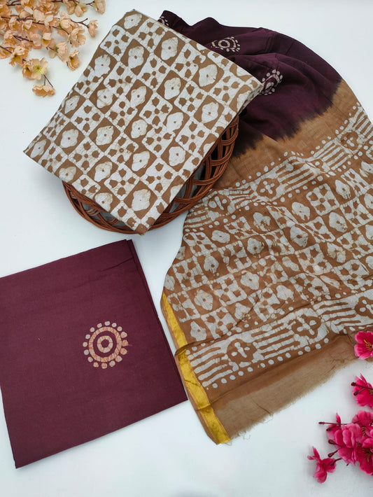 Bandhani Cotton Suit Set