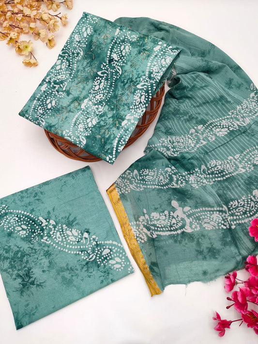 Bandhani Cotton Suit Set