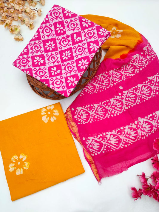 Bandhani Cotton Suit Set